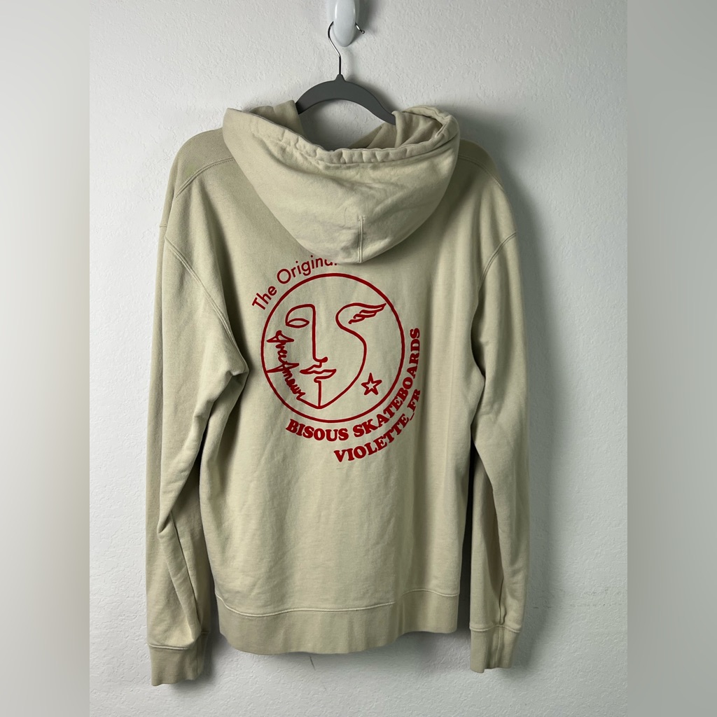 Violette_fr X Biscous Skateboards Alec Amour Cream Red Cotton Long Sleeve Hoodie — image 3 of 8